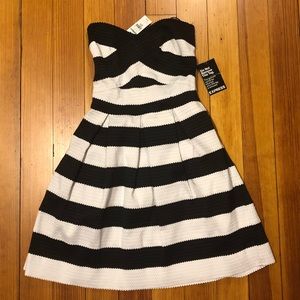 NWT Striped Strapless Dress